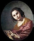 Bernardo Cavallino Canvas Paintings - Clavichord Player